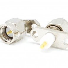 18GHz SMA(M)ST 2Hole Flange Connector-5-3mm(Nickel)