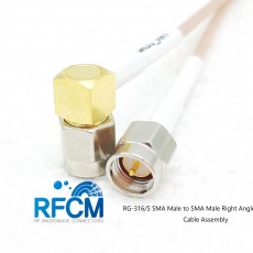 SMA(M)수컷-SMA(M)RA수컷 RG-316/S Cable Assembly 50옴