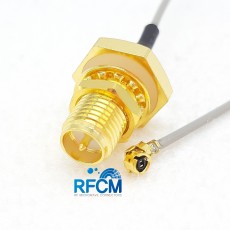 PR SMA(F)BH방수형-MHF1 PIug 30mm Cable Assembly(Gold)