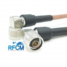 N Male Right Angle to N Male Right Angle Cable Using RG393 Coax