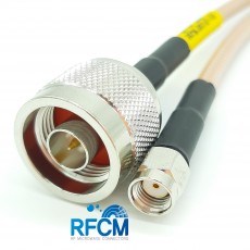 N(M)수컷-SMA(M)R.P(역심형)암컷 RG-400 40Cm Cable Assembly-50옴