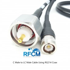 C Male to LC Male Cable Using RG214 Coax